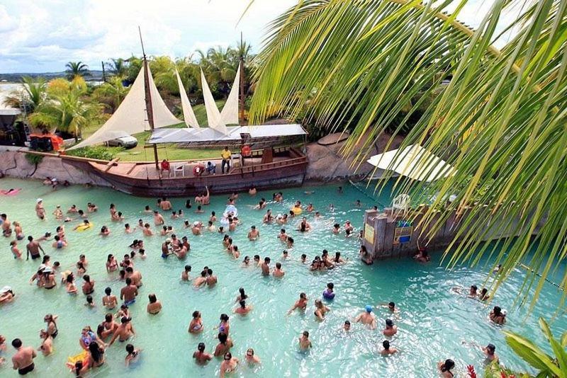 Nautico Flat Com Acesso Ao Clube Nautico Praia- Caldas Novas Dış mekan fotoğraf